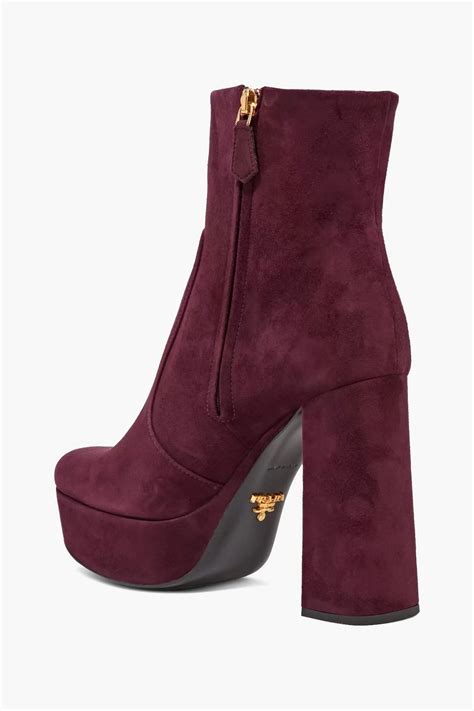 platform prada boots|prada suede platform boots.